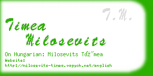 timea milosevits business card